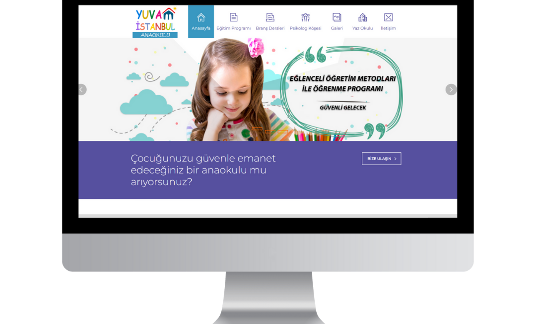 Yuvam İstanbul, anaokulu hizmetlerine yönelik bilgilendirici içerikler sunan, kullanıcıların kolayca bilgi almasını sağlayan bir web sitesidir. Form yapılarıyla başvuru ve iletişim süreçleri dijital ortamda hızlı ve pratik şekilde yönetilirken, kullanıcı etkileşimi etkin şekilde destekleniyor. Tasarımı mobil uyumlu olup, her cihazda sorunsuz erişim sağlıyor.