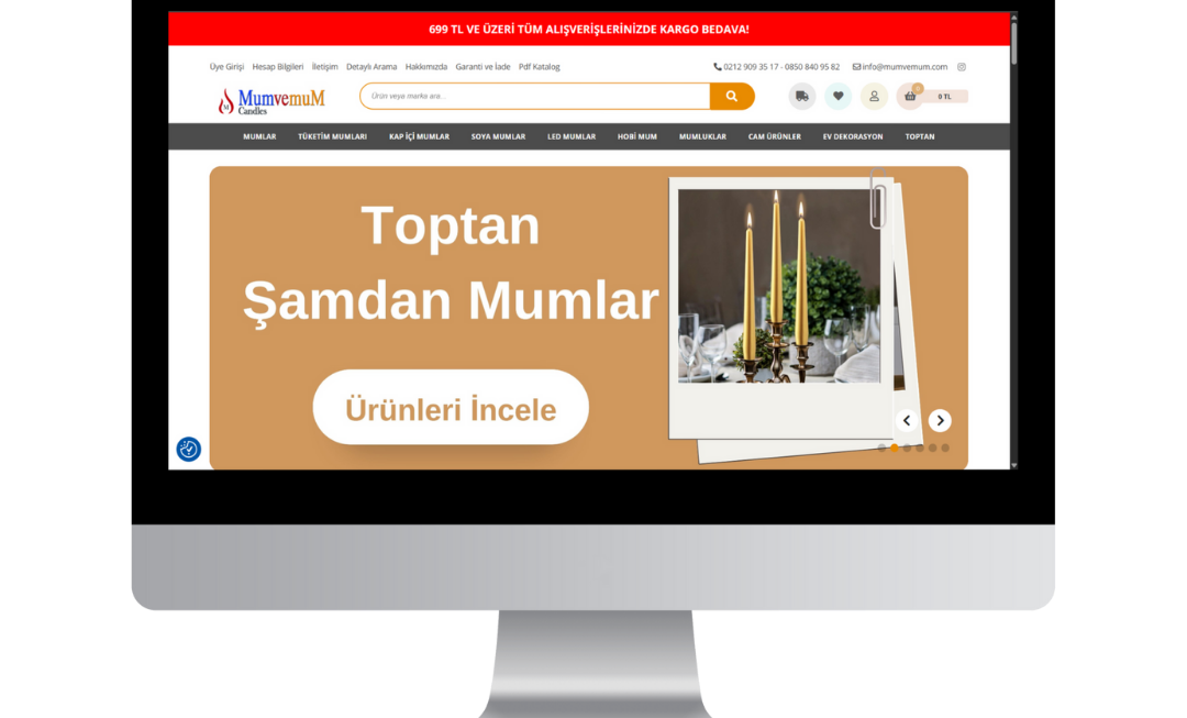 Mumvemum.com, geniş ürün kategorilerine sahip, kullanıcı dostu bir e-ticaret sitesi olarak tasarlandı. Site, hızlı sayfa yükleme ve tam mobil uyumluluk sağlıyor. Kategori bazlı filtreleme, detaylı ürün sayfaları ve güvenli ödeme altyapısıyla alışveriş süreci optimize edildi. Arayüz sade ve erişilebilir, kullanıcıların kolayca ürün bulmasına olanak tanıyor.